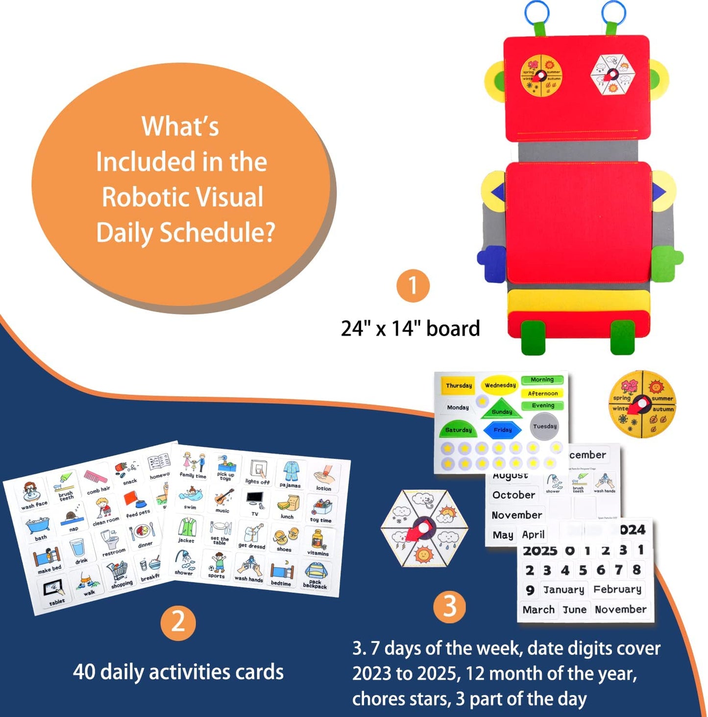 Visual Schedule for Kids, Routine Cards Home Toddlers, Picture Schedule Visual Aids