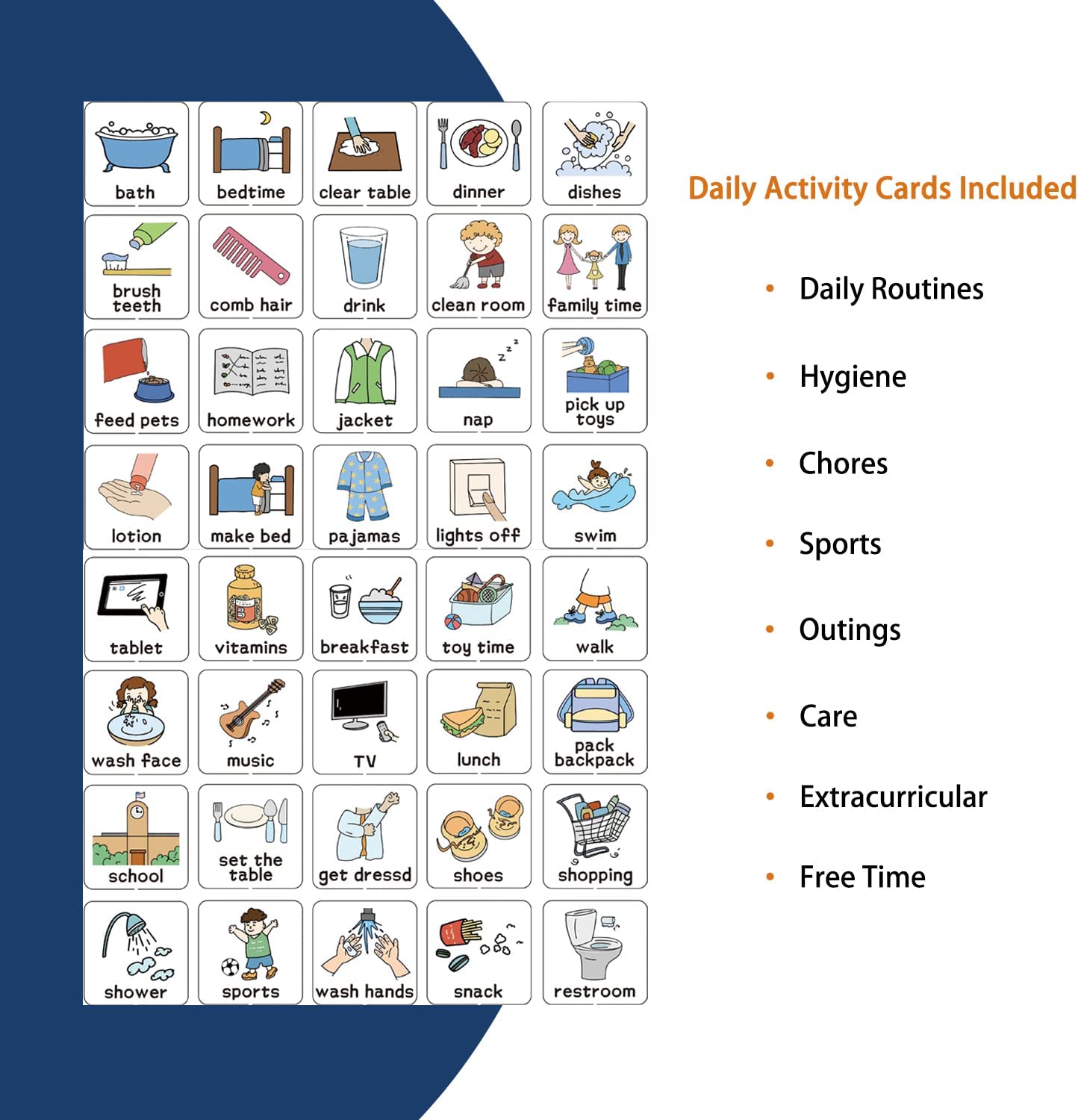 Visual Schedule for Kids, Routine Cards Home Toddlers, Picture Schedule Visual Aids