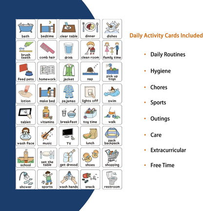 Visual Schedule for Kids, Routine Cards Home Toddlers, Picture Schedule Visual Aids