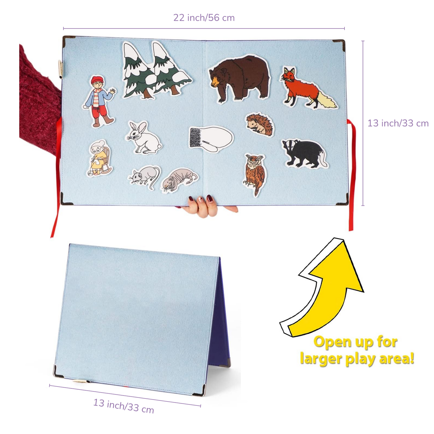 Foldable Felt Board for Toddlers 22 x 13