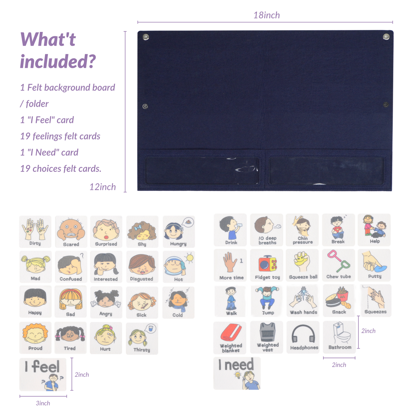 Feelings Chart, Autism Visual Behavior Management